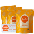 Brodo Organic Chicken Bone Broth with Collagen — Low Sodium, Protein-Rich (4x25 oz Pouches)