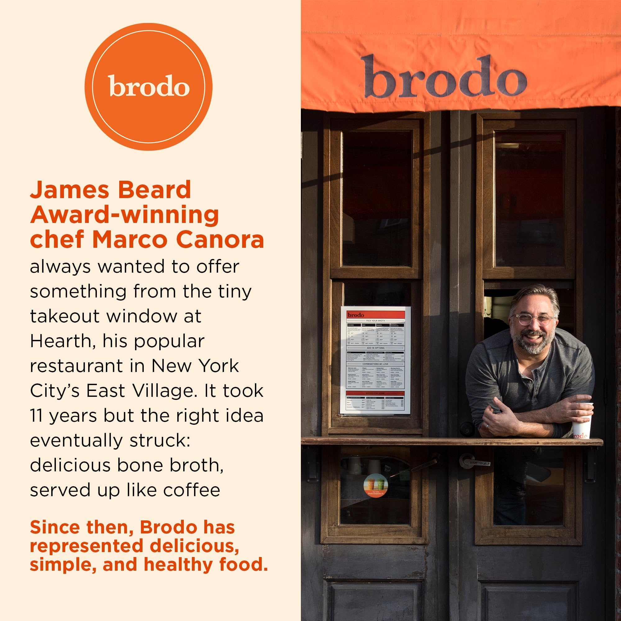 Brodo Organic Chicken Bone Broth with Collagen — Low Sodium, Protein-Rich (4x25 oz Pouches)