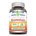 Amazing Formulas Bromelain 500mg 2400 GDU Veggie Capsules | Non-GMO | Gluten Free | Made in USA | Ideal for Vegetarians (240 Count)
