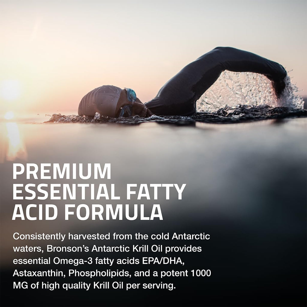 Bronson Antarctic Krill Oil 1000 mg with Omega-3s | 120 Softgels