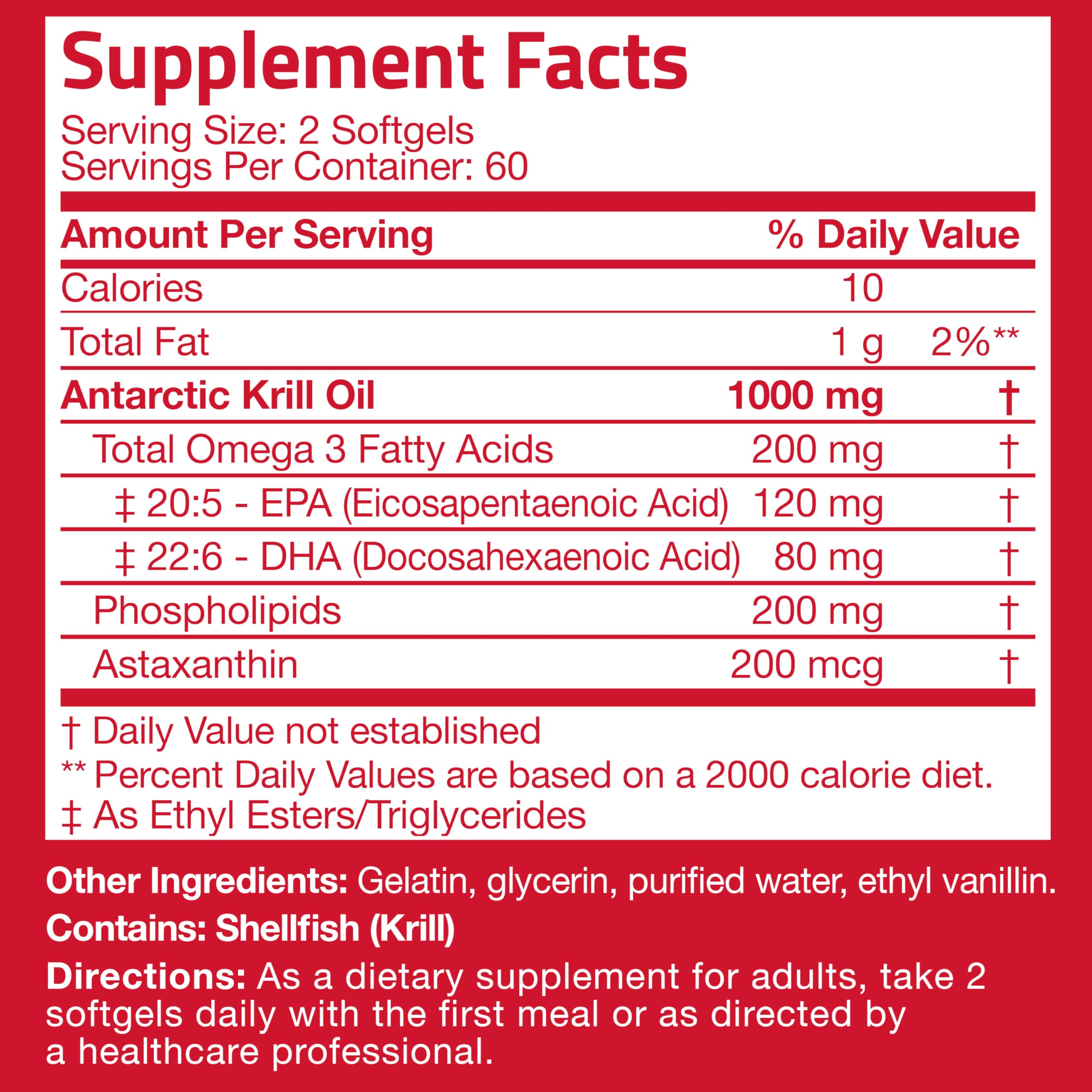Bronson Antarctic Krill Oil 1000 mg with Omega-3s | 120 Softgels
