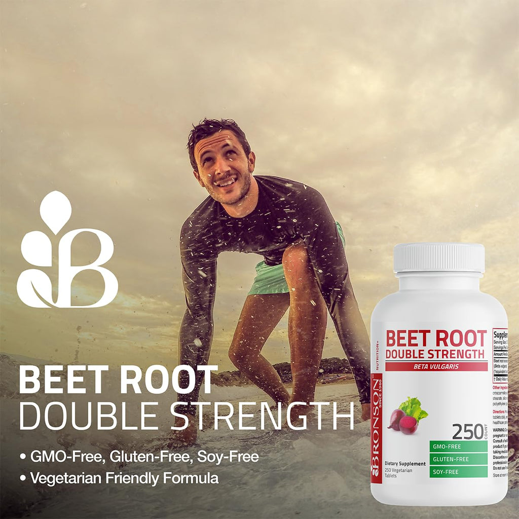 Bronson Beet Root Double Strength - Non-GMO, 120 Vegetarian Tablets