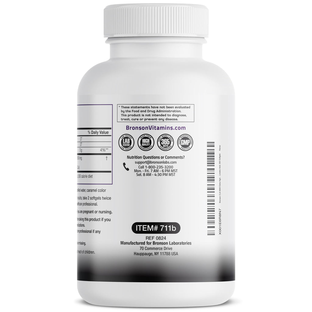 Bronson CLA 3000 Extra High Potency – 2250 mg CLA per Serving