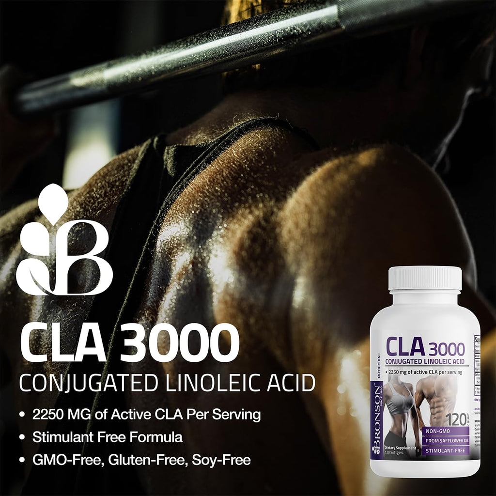 Bronson CLA 3000 Extra High Potency – 2250 mg per Serving, 120 Softgels