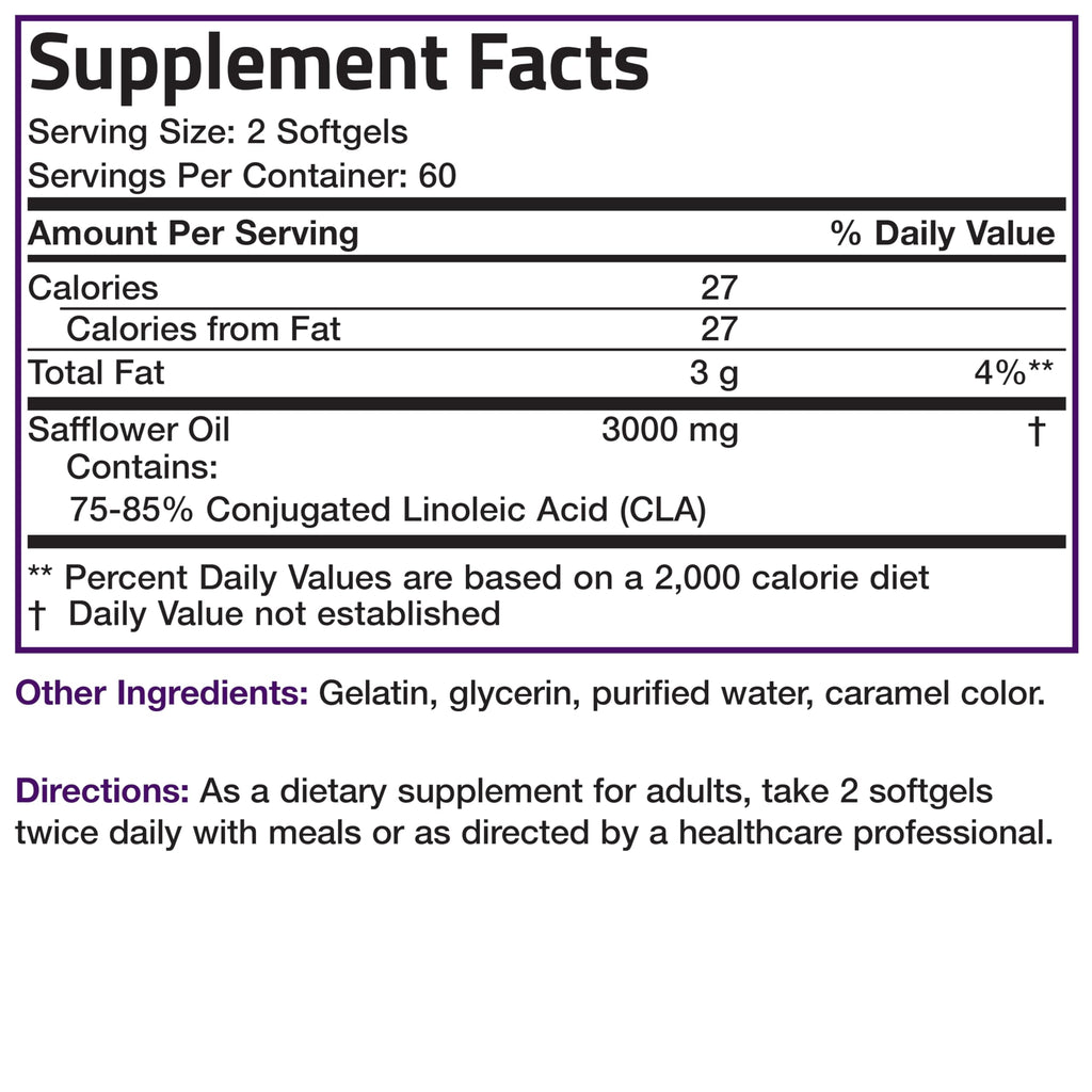 Bronson CLA 3000 Extra High Potency – 2250 mg per Serving, 120 Softgels