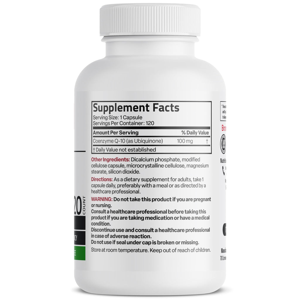 Bronson CoQ10 100 mg High Potency Vegetarian Capsules – 120 Veg Capsules