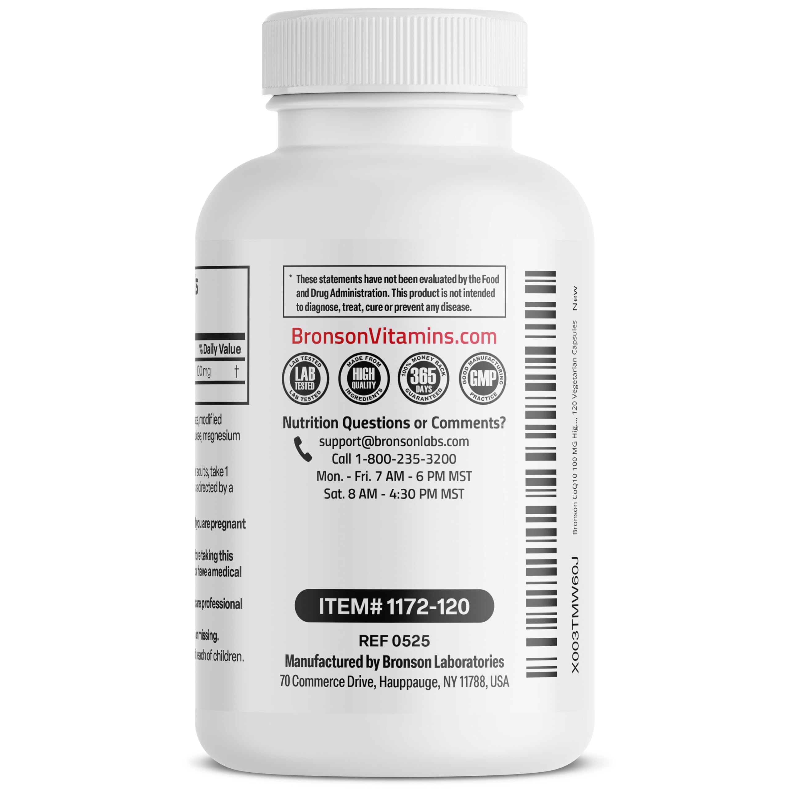 Bronson CoQ10 100 mg High Potency Vegetarian Capsules – 120 Veg Capsules