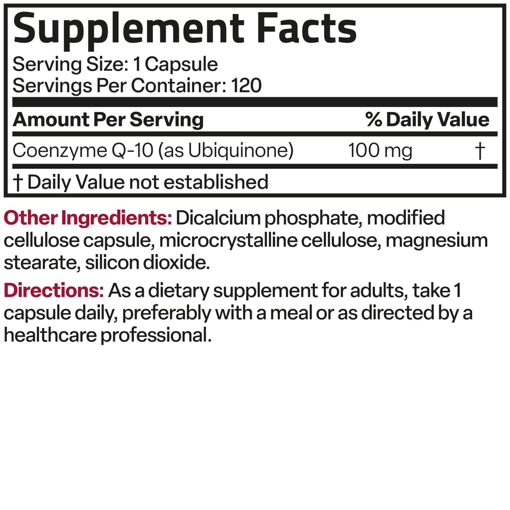 Bronson CoQ10 100 mg High Potency Vegetarian Capsules – 120 Veg Capsules