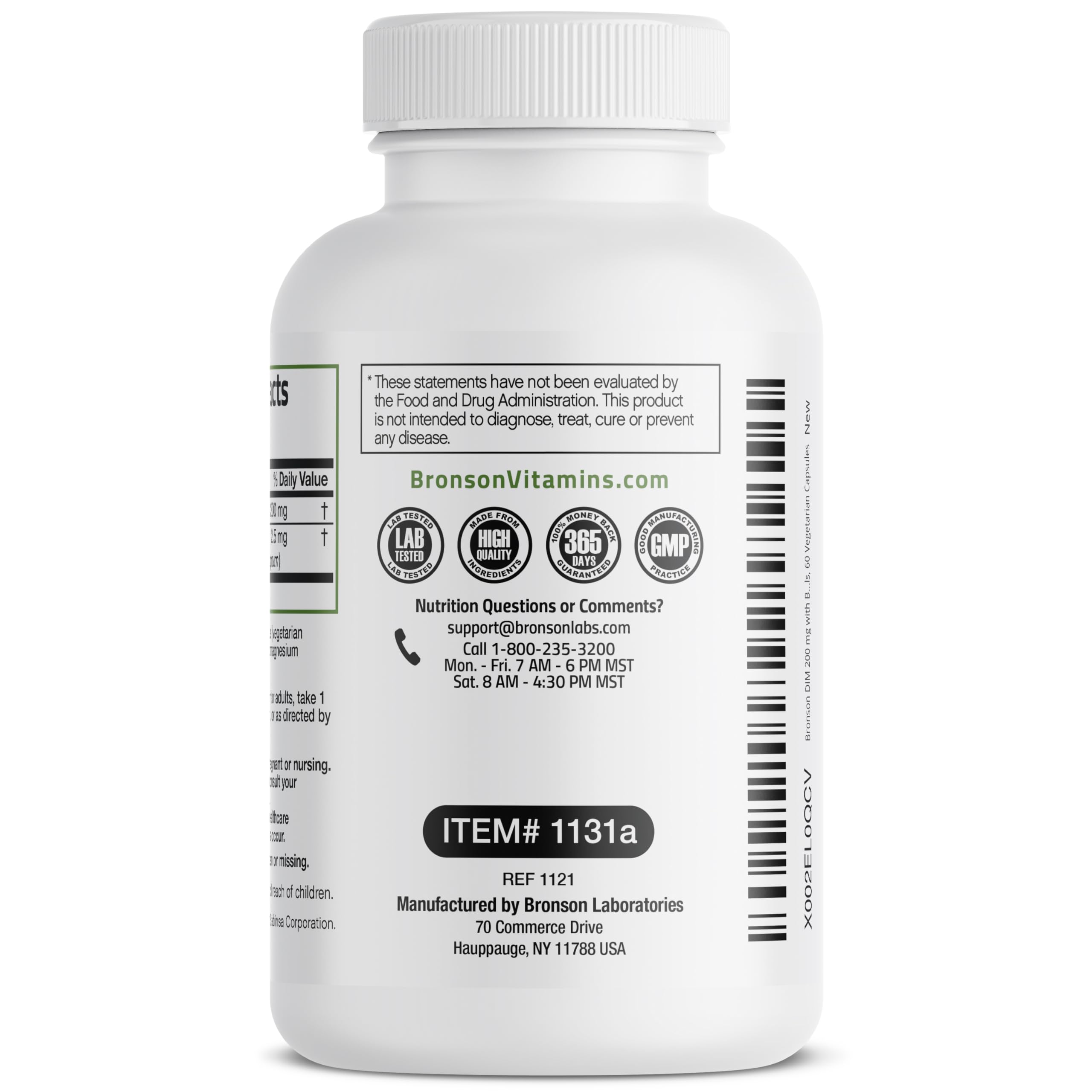 Bronson DIM 200 MG with BioPerine – Estrogen Metabolism & Hormone Balance | 60 Vegetarian Capsules