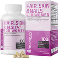 Bronson Hair, Skin & Nails with Biotin Extra Strength – Women’s Vitamin Supplement, 100 Capsules