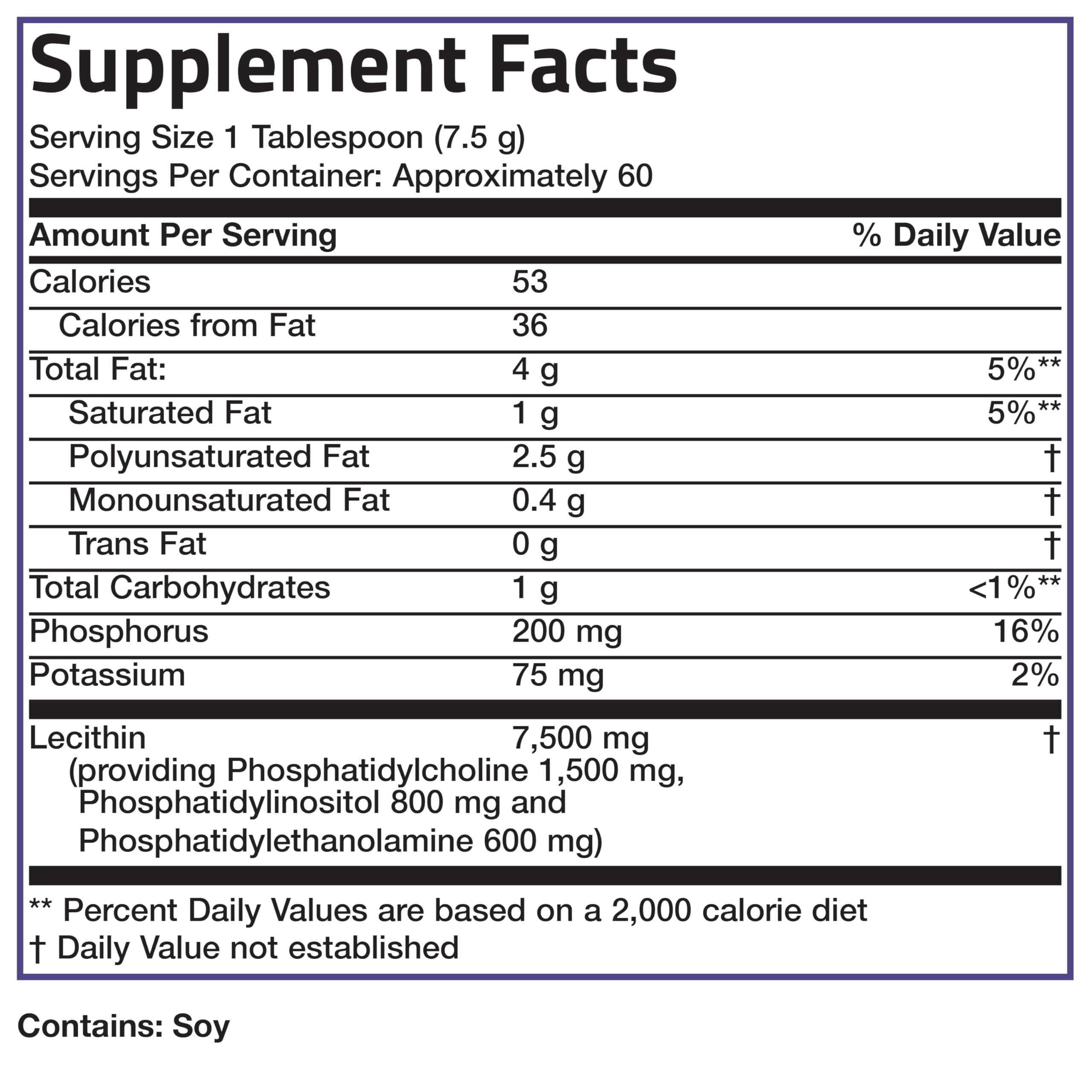 Bronson Lecithin Granules (Powder) 7500 MG, 1 Lbs (454 Grams, or 16 Ounces) | Bronson