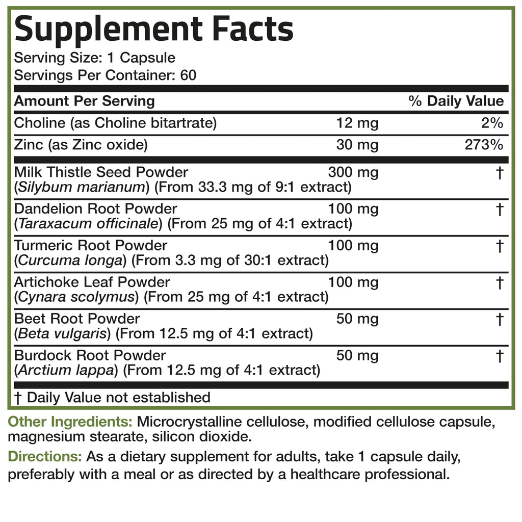 Bronson Liver Detox Advanced Detox & Cleansing Formula – 60 Veg Capsules