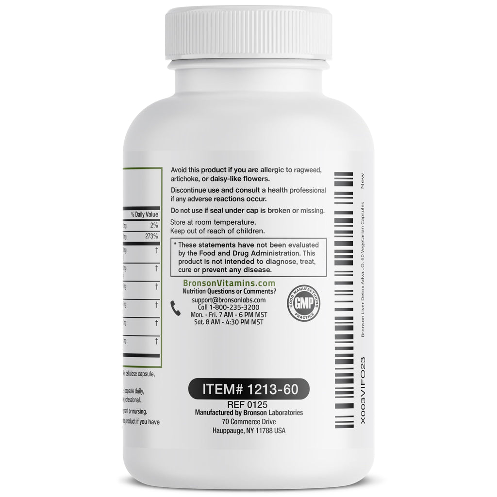 Bronson Liver Detox Advanced Detox & Cleansing Formula – 60 Veg Capsules