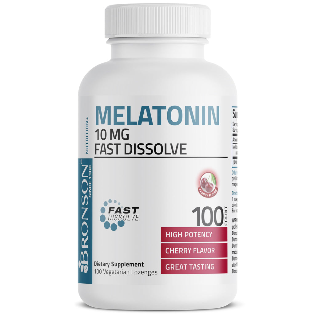 Bronson Melatonin 10mg Fast Dissolve Cherry – Vegetarian | 100 Count