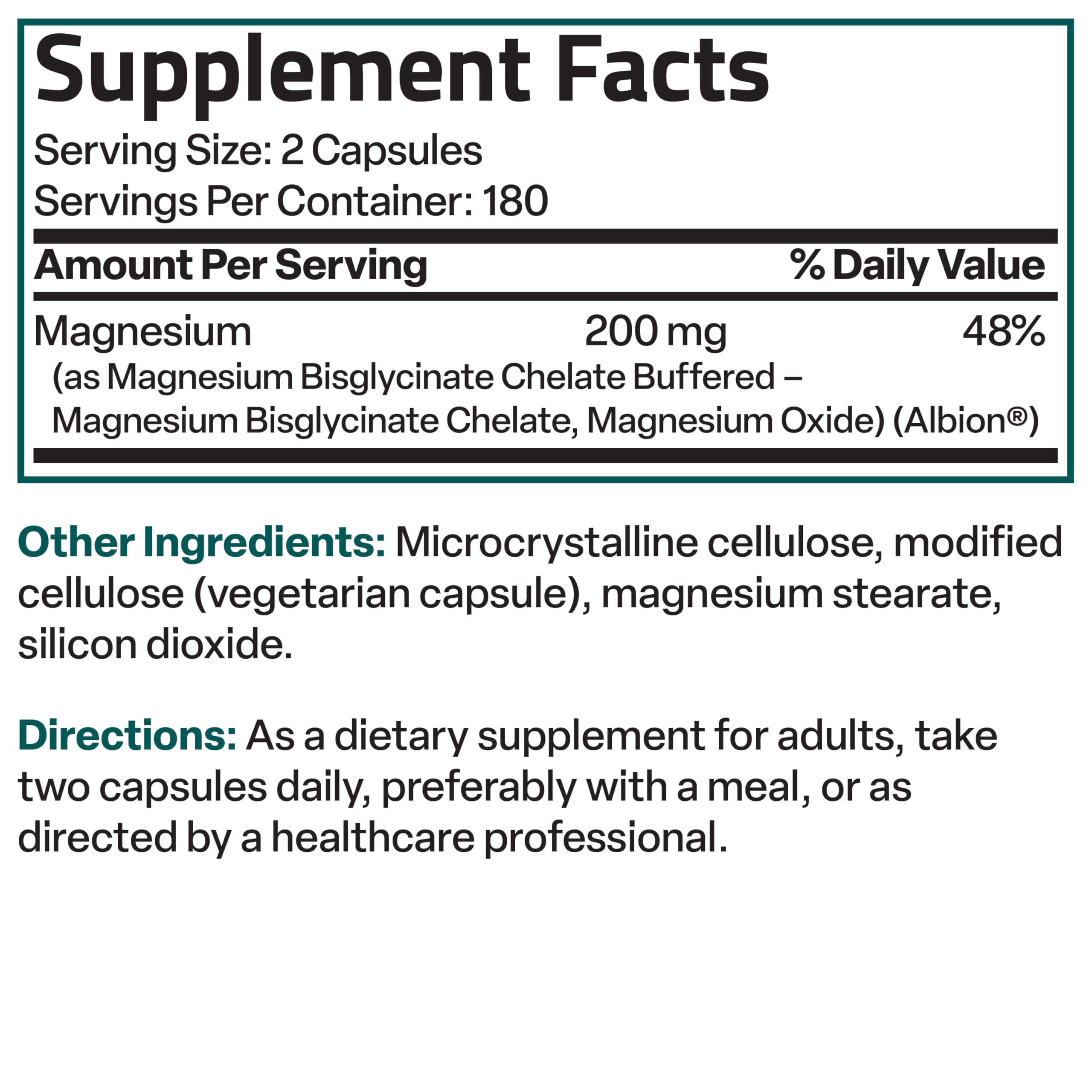 Bronson Magnesium Glycinate 200 mg – Chelated for High Absorption, Gentle on Stomach | Non-GMO, 360 Vegetarian Capsules