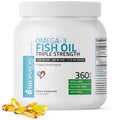 Bronson Omega 3 Fish Oil Triple Strength 2720 mg | High EPA 1250 mg & DHA 488 mg | Non-GMO, Heavy Metal Tested | 360 Softgels