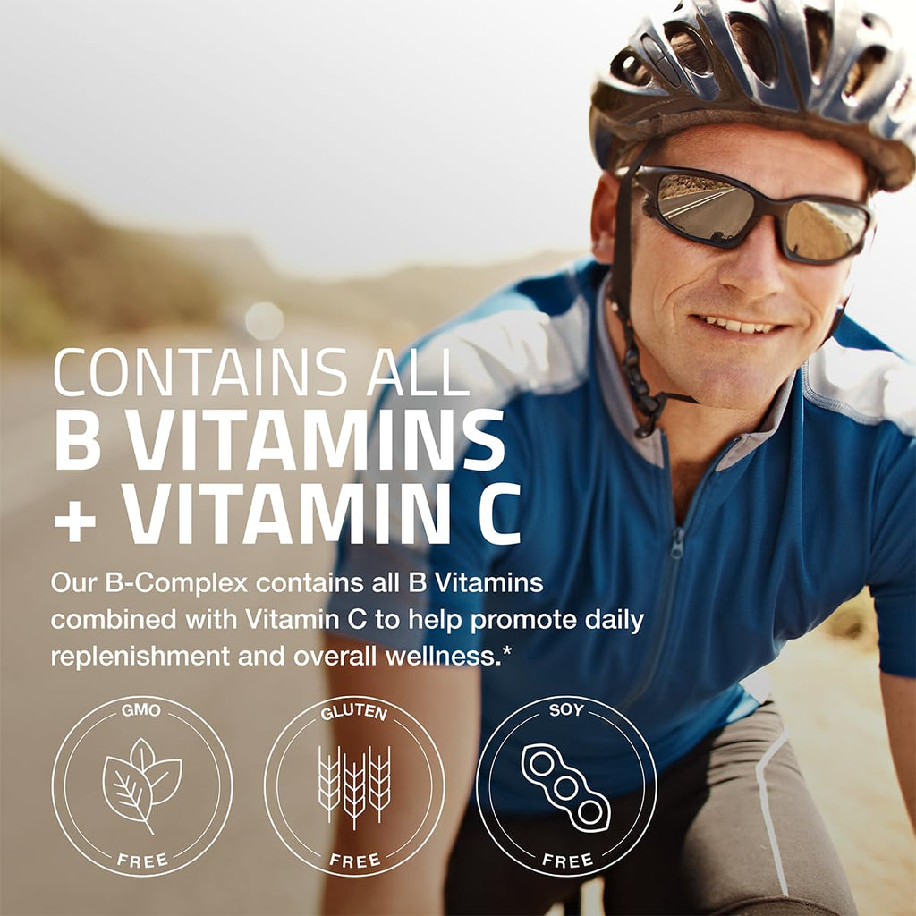 Bronson Vitamin B Complex + Vitamin C – Immune & Energy | 360 Capsules