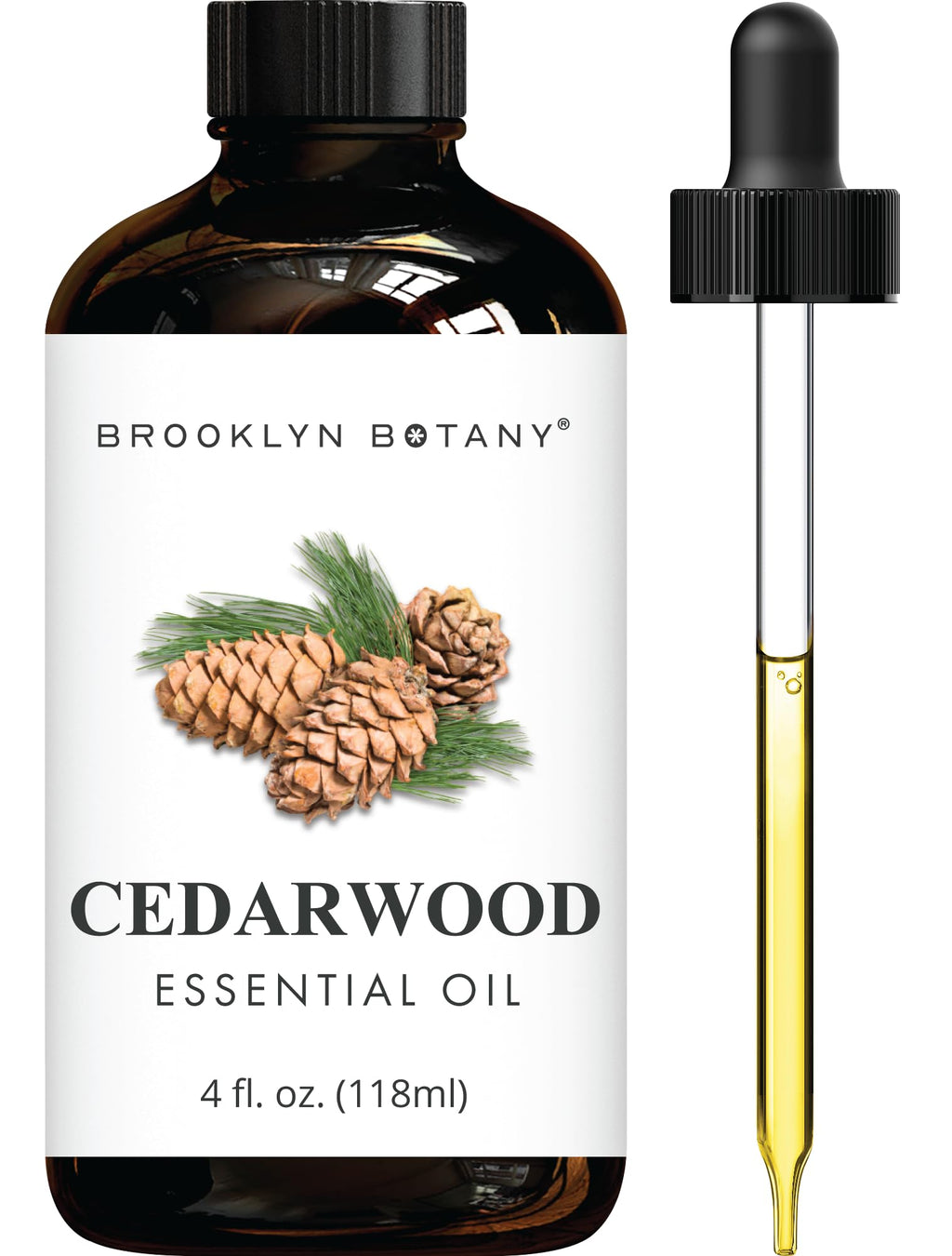 Brooklyn Botany Cedarwood Essential Oil - 4 fl oz - Pure & Natural - Premium Grade
