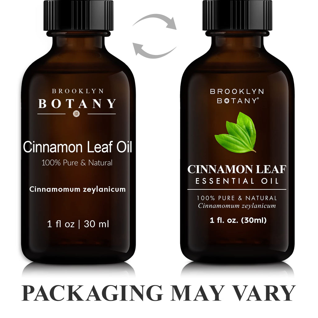 Brooklyn Botany Cinnamon Leaf Essential Oil – 100% Pure & Natural, Premium Grade, 1 Fl Oz