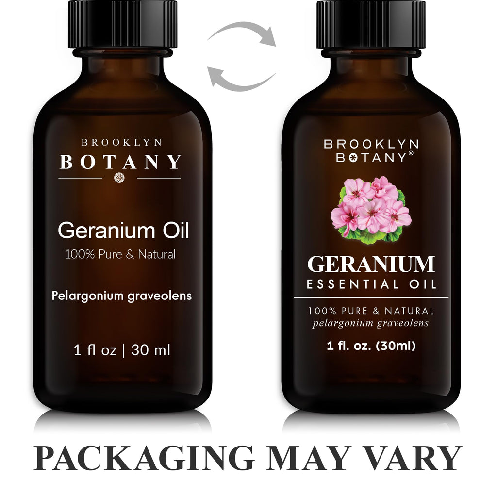 Brooklyn Botany Geranium Essential Oil – 100% Pure & Natural, Premium Grade, 1 Fl Oz
