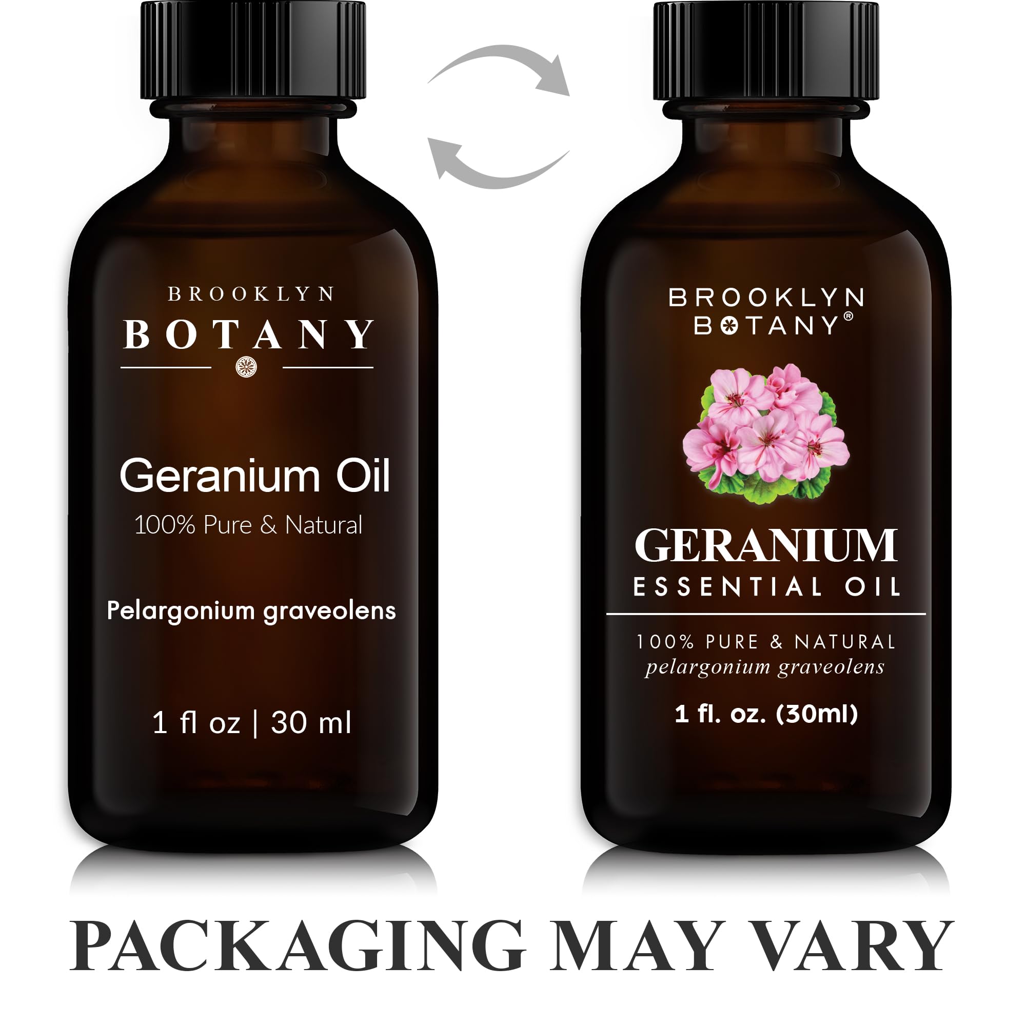 Brooklyn Botany Geranium Essential Oil – 100% Pure & Natural, Premium Grade, 1 Fl Oz