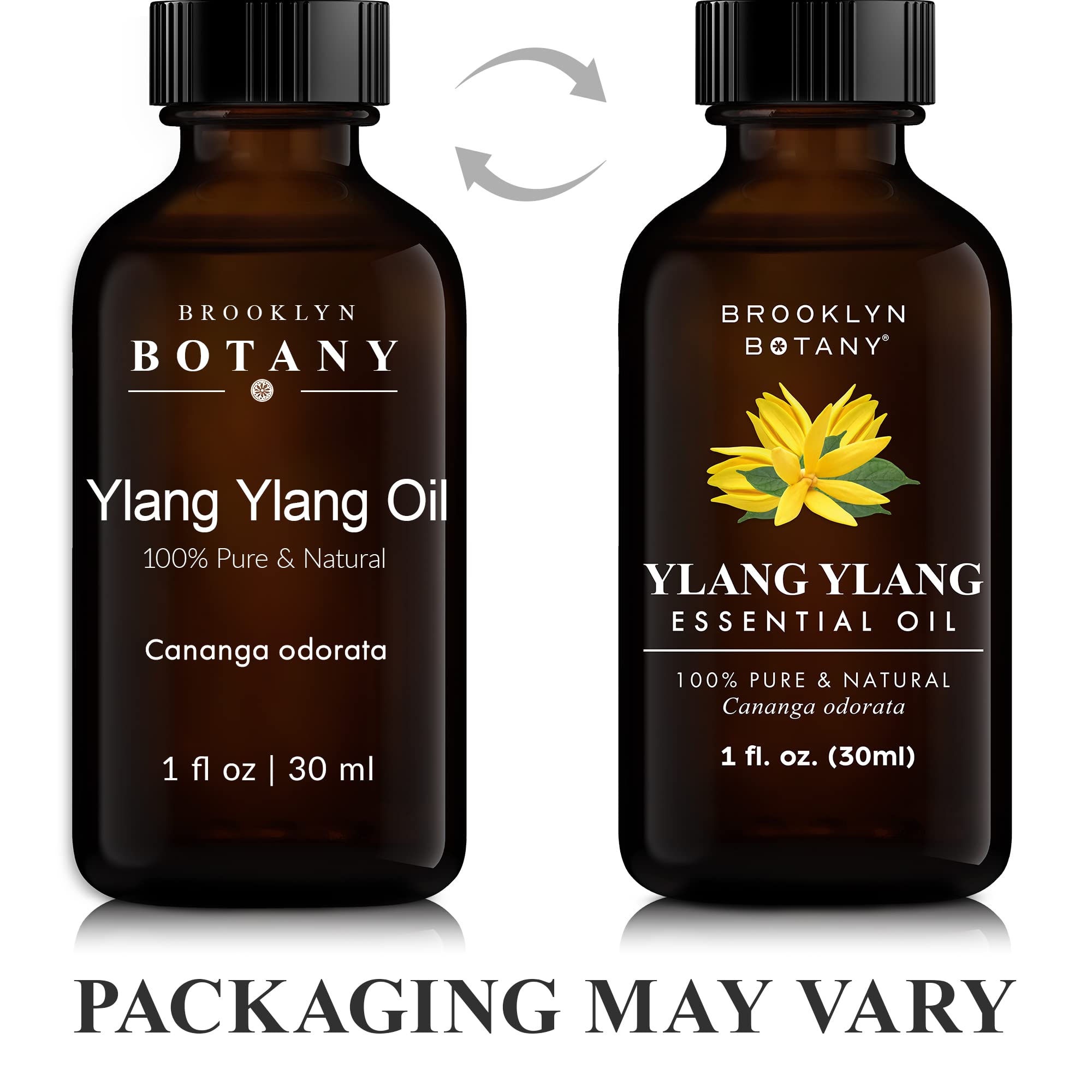 Brooklyn Botany Ylang Ylang Essential Oil – 100% Pure & Natural, Premium Grade, 1 fl oz with Dropper