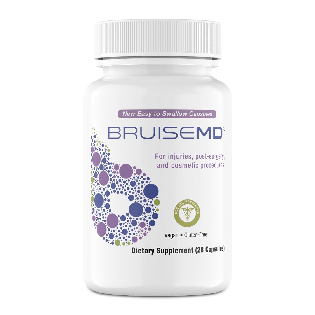 BruiseMD Arnica 1000mg & Bromelain 500mg – 7-Day Bruise & Swelling Capsules