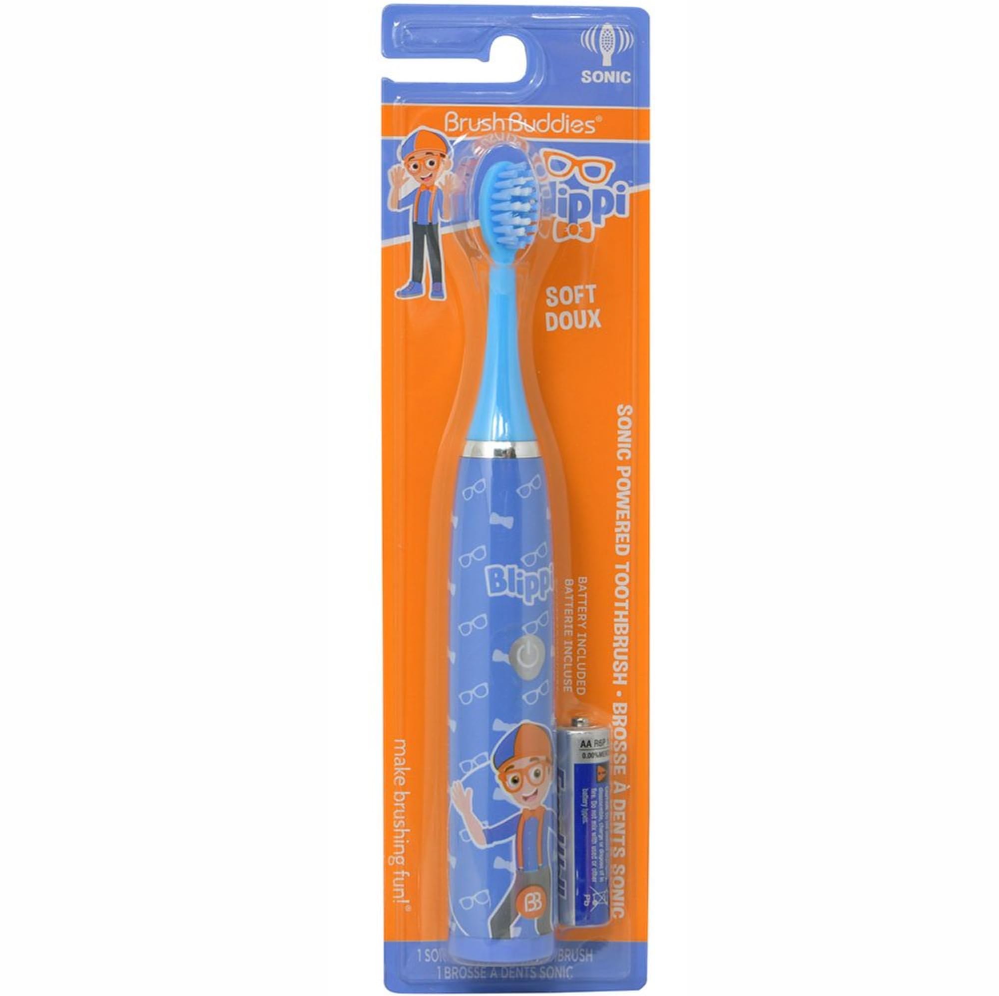 Brush Buddies Blippi Kids Electric Toothbrush – Battery Powered Sonic Toothbrush