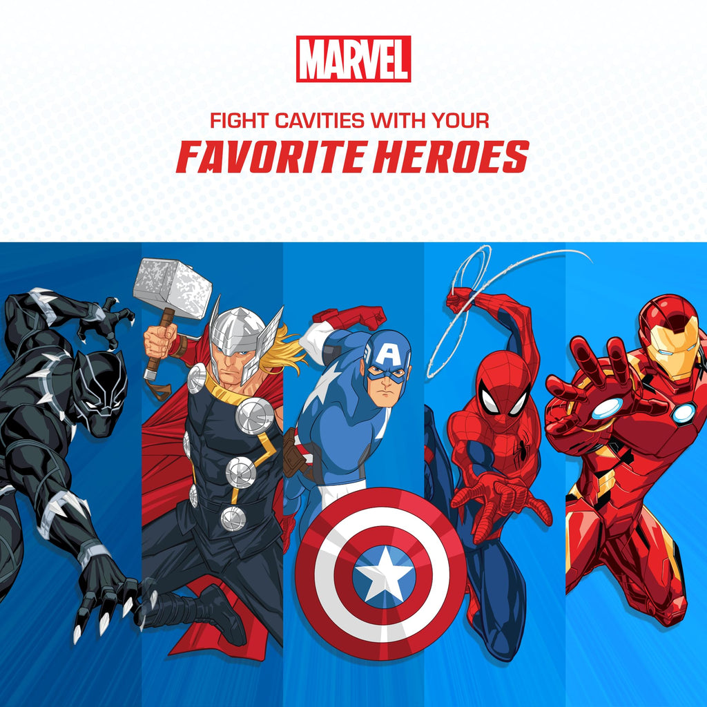 Brush Buddies Captain America Kids Toothbrush — Soft Bristles & Poppin' Cap