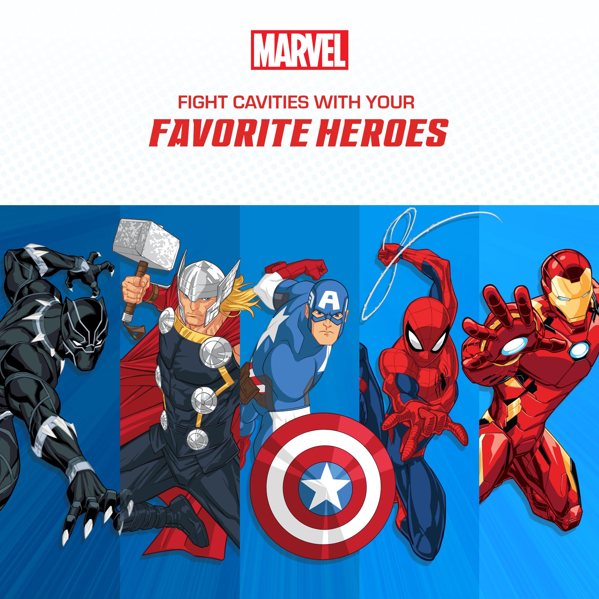 Brush Buddies Captain America Kids Toothbrush — Soft Bristles & Poppin' Cap