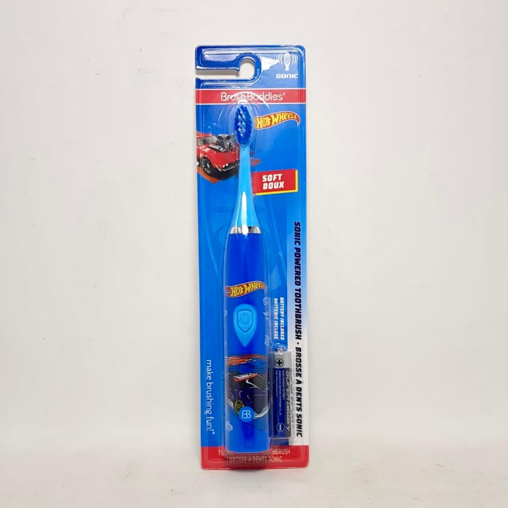 Brush Buddies Hot Wheels Sonic Powered Kids Toothbrush – Blue