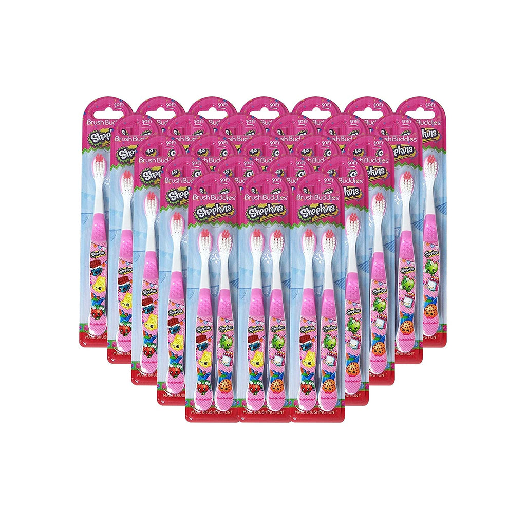 Brush Buddies 2 Piece Shopkins Toothbrush – Kids' Soft Bristle Set