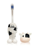 BrushBuddies Poppin Milky Wayne Cow - Kids Manual Toothbrush