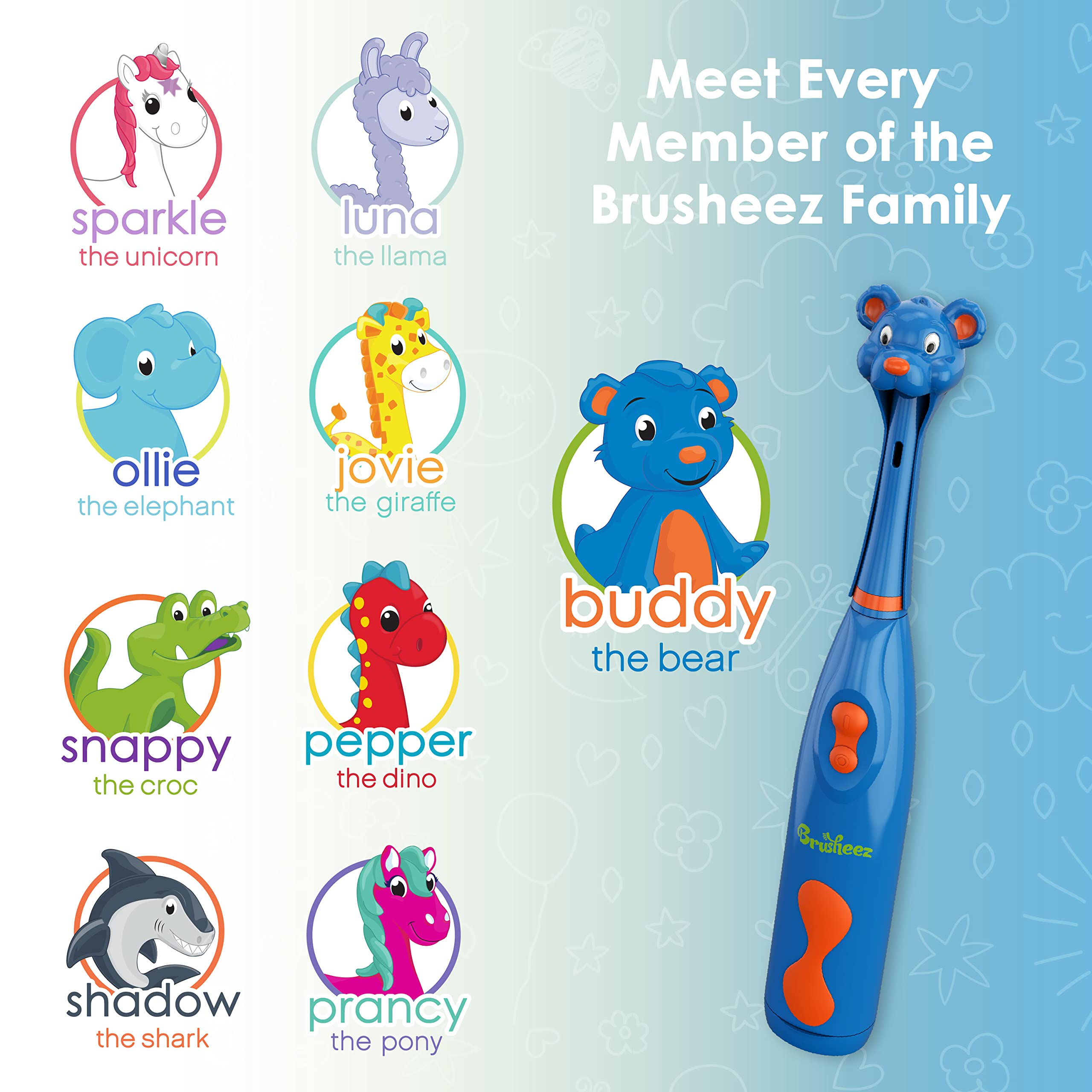 Brusheez Kids’ Electric Toothbrush Set – Safe & Gentle for Ages 3+