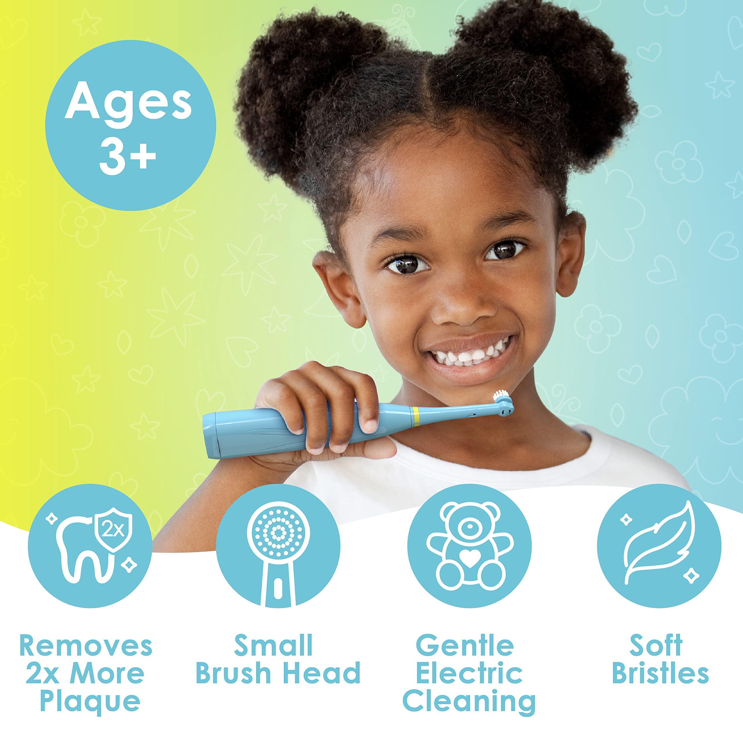 Brusheez Kids’ Electric Toothbrush Set for Ages 3+ – Ollie The Elephant