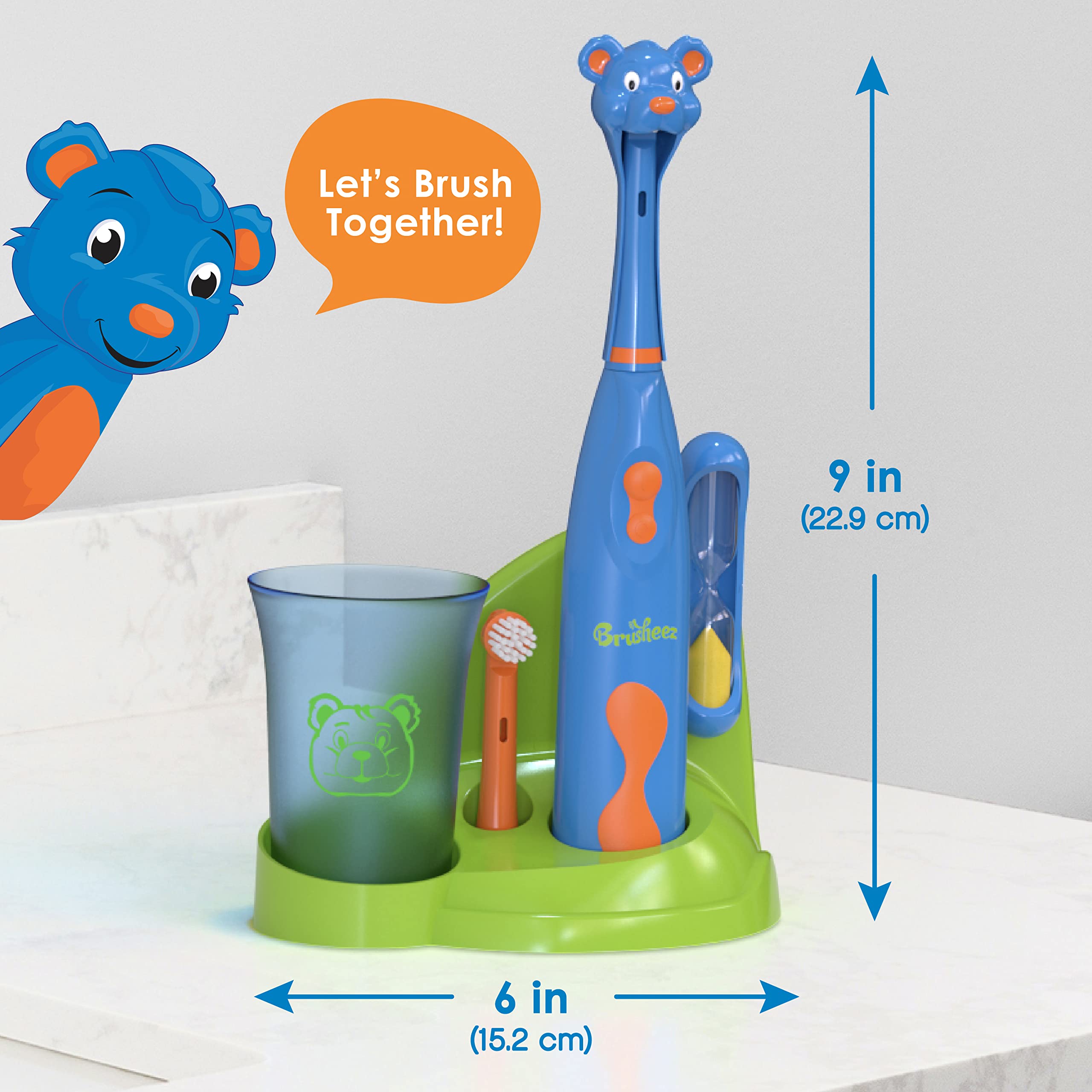 Brusheez Kids’ Electric Toothbrush Set – Safe & Gentle for Ages 3+
