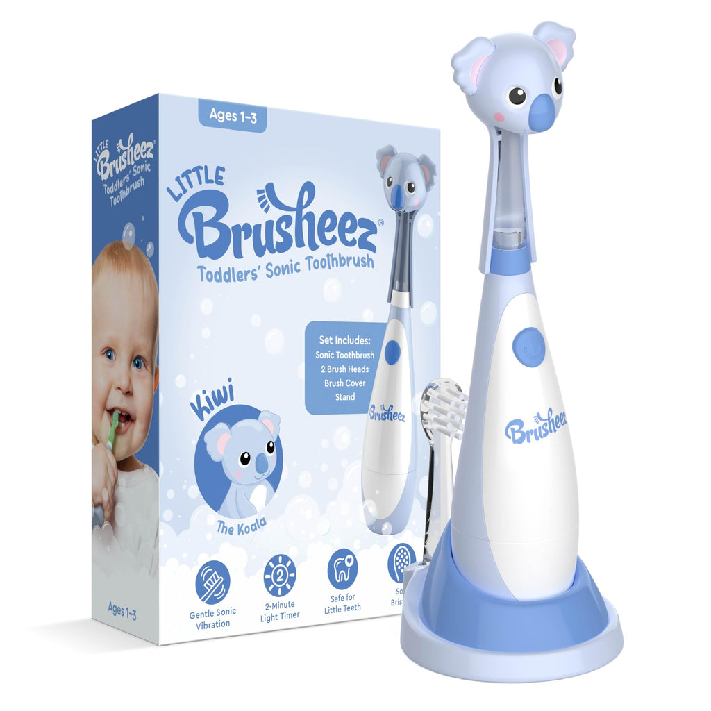 Brusheez Toddlers Sonic Toothbrush – Safe 1-3 yrs, 2-Min Timer (Kiwi the Koala)