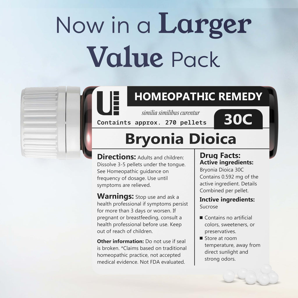 Bryonia Dioica 30C Homeopathic Remedy – 270 Pellets, Lactose-Free