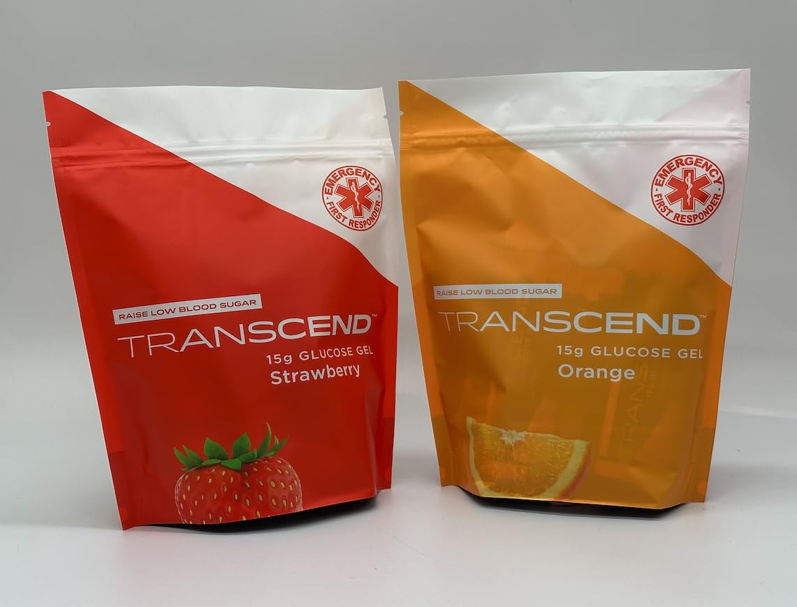 BSVI Transcend 15g Glucose Gel – Orange & Strawberry Assortment (40) | On-The-Go Fuel