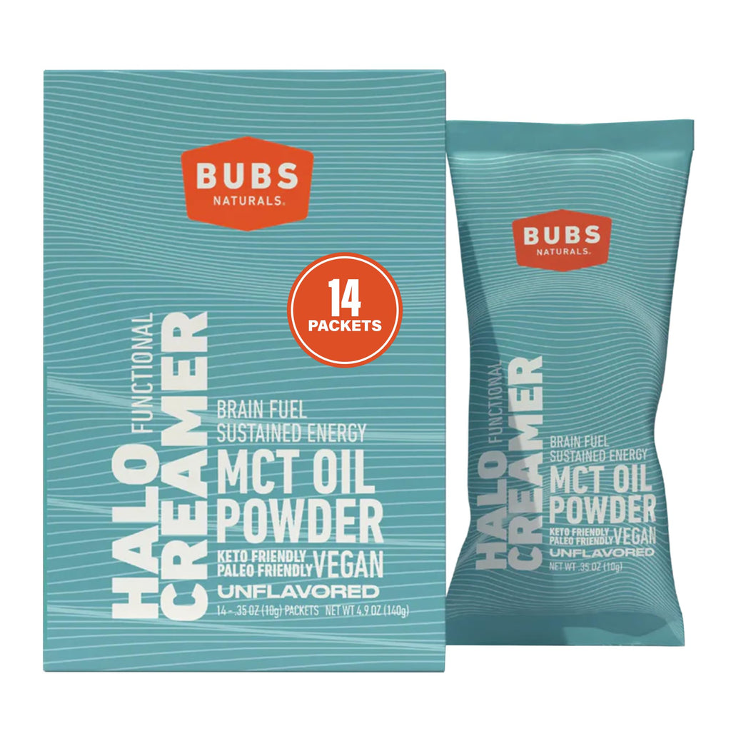 BUBS Naturals MCT Oil Powder Packets | Keto, Vegan & Paleo Friendly | 14 Travel Packets
