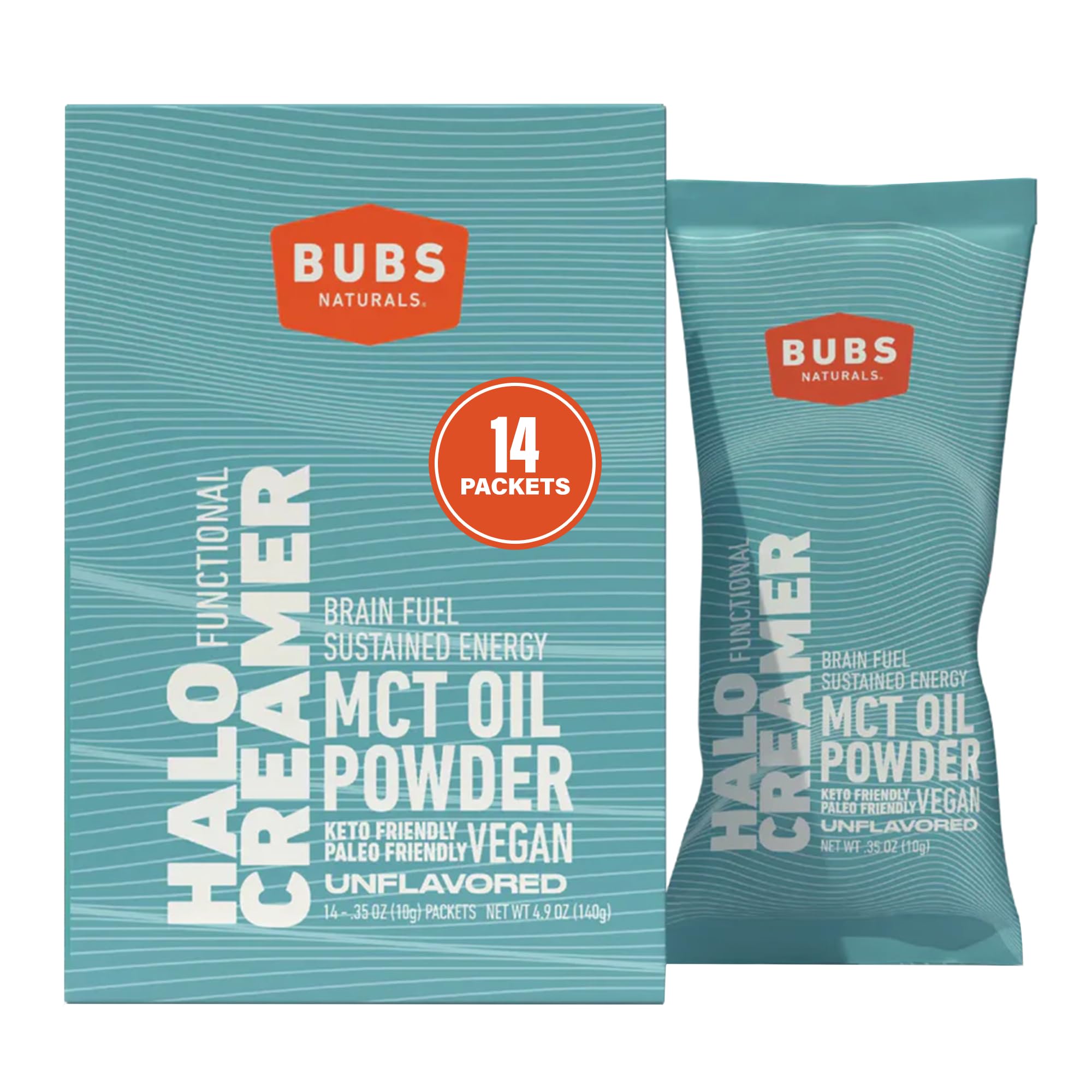 BUBS Naturals MCT Oil Powder Packets | Keto, Vegan & Paleo Friendly | 14 Travel Packets