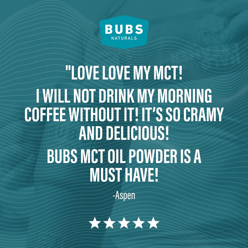 BUBS Naturals MCT Oil Powder Packets | Keto, Vegan & Paleo Friendly | 14 Travel Packets