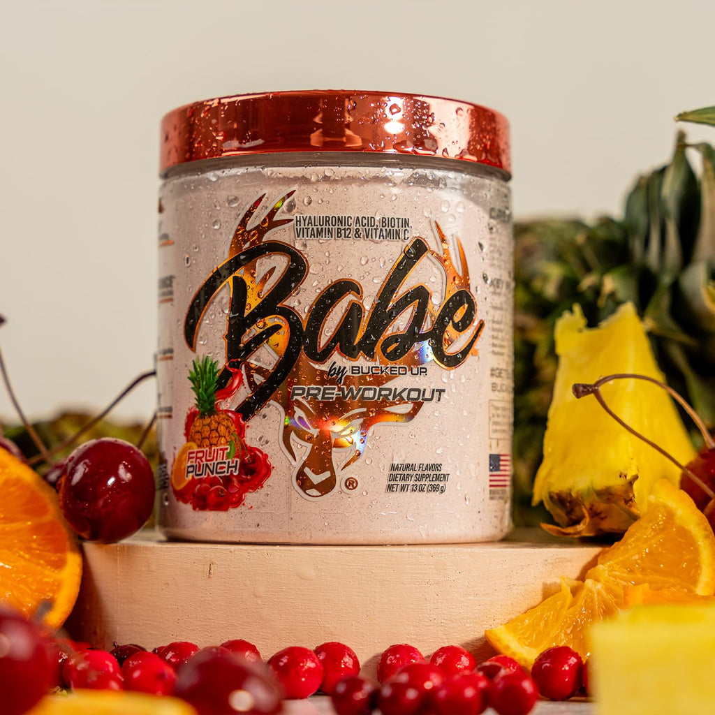 Bucked Up Babe Pre-Workout for Women – Fruit Punch | 30 Servings | 13 oz