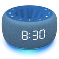 Buffbee Sound Machine & Alarm Clock 2-in-1 Twilight: 0–100% Brightness, 7-Color Ambient Light, Sleep Timer, 30-Level Volume