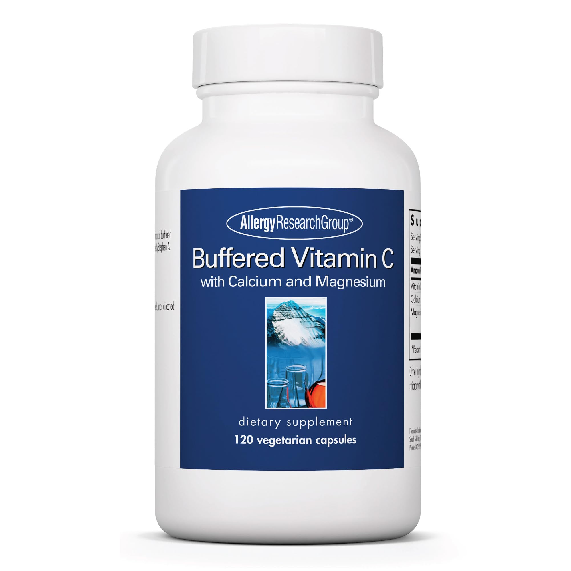 Allergy Research Group Buffered Vitamin C - 120 Capsules | Calcium Magnesium Complex | Immune Support