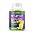 Built by Nature Sugar Free Creatine Monohydrate Gummies – 120 Gummies | Lemon Pre-Workout for Men & Women