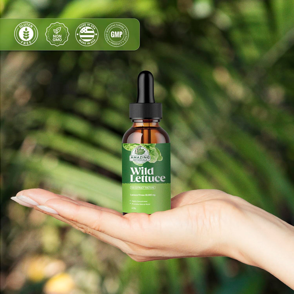 Amazing Botanicals Alcohol-Free Wild Lettuce Tincture 30,000 mg | 4 oz Bulk