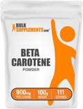 BulkSupplements Beta Carotene Powder - Vitamin A Support for Immune & Vision Health | Gluten Free, 900 mg per Serving, 100 g (Pack of 1)