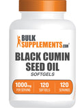 BulkSupplements Black Cumin Seed Oil Softgels 1000mg – 120 Count (Gluten Free)