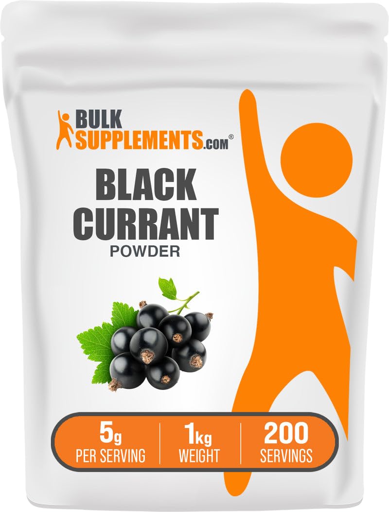 BulkSupplements Blackcurrant Powder - 1kg (2.2 lbs) | Gluten Free, Air Dried, 5g Serving